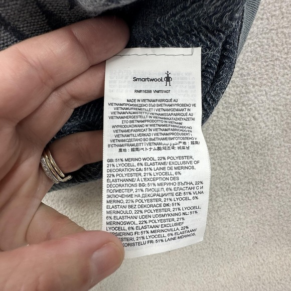 Smartwool Shirt Womens Small Gray Floral Intraknit Active Short Sleeve Merino - Picture 6 of 10